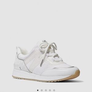 Michael Kors Pippin Logo and Leather Trainer